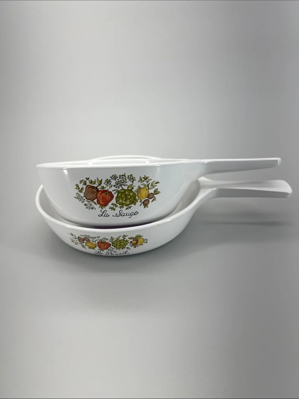 Corningware Spice of Life Ceramic Saucepan Set Oven Stovetop Microwave Cookware
